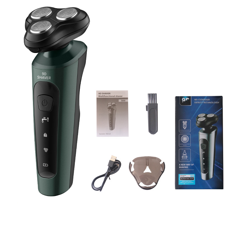 Rasoir Électrique 4-en-1 Rotatif Étanche & Rechargeable