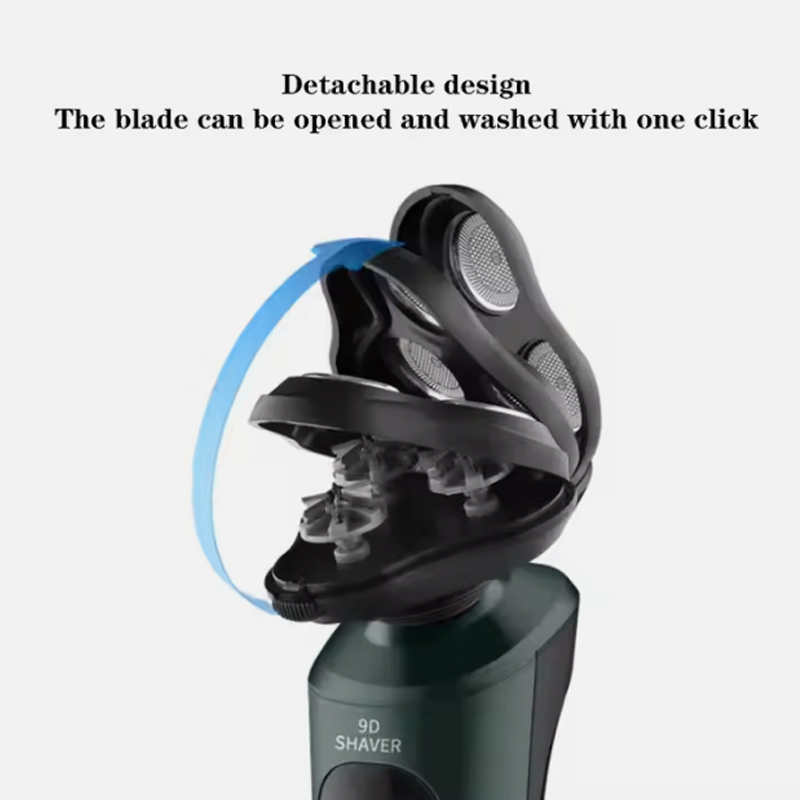 Rasoir Électrique 4-en-1 Rotatif Étanche & Rechargeable