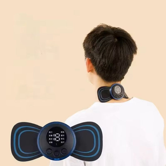 Mini Coussinets de Massage EMS – 19 Intensités, 8 Modes Relaxants