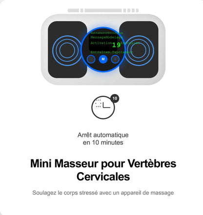 Mini Coussinets de Massage EMS – 19 Intensités, 8 Modes Relaxants